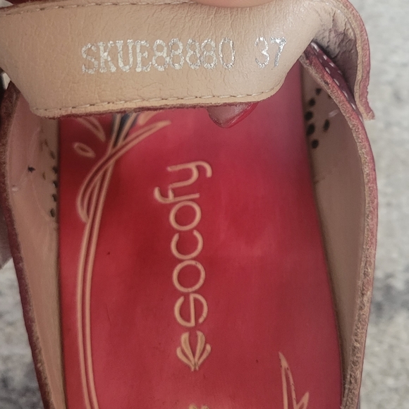 Socofy red clogs - Picture 3 of 6